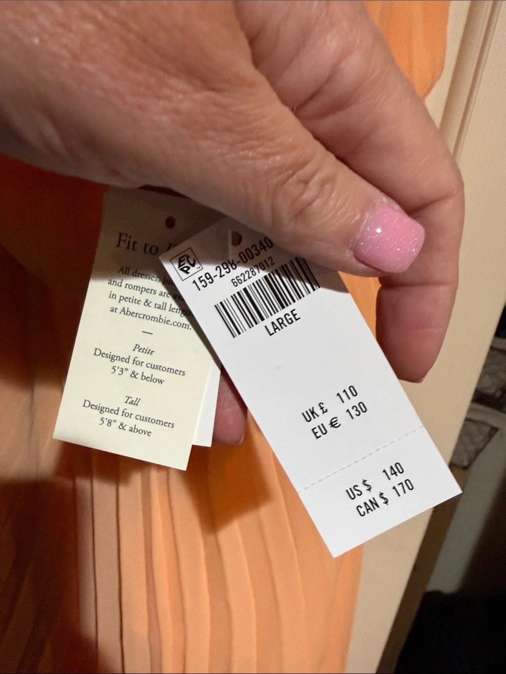 Abercrombie & Fitch Peach Halter Maxi Gown